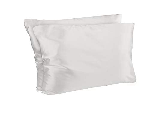 ULULIFE Luxury Grow Hair Faster, Save Extensions, Hairstyles, Lashes w/Satin King Size Pillowcases Set of 2 Ivory.