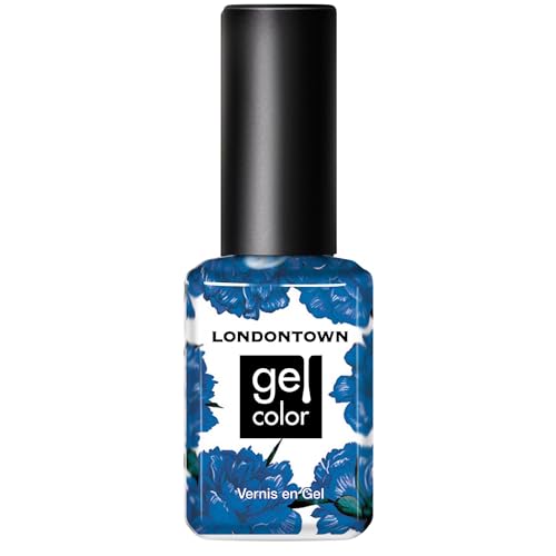 LONDONTOWN UV/GEL Nail Polish - Shimmery Midnight Blue Color (Blue Diamond) Smudge Free Budge-Proof Soak Off LED Lamp, 12mL