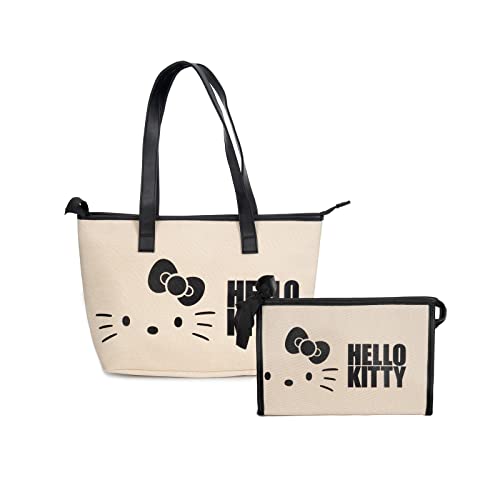 2PCS Large Tote Bag Canvas Bags Cosmetic Bag Shoulder Bags Wallet for Women Travel Handbag Makeup Bag