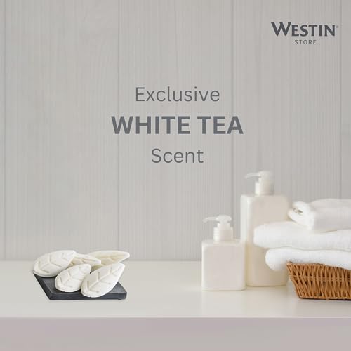 Westin White Tea Leaf Soap - Nourishing Bars of Soap with Signature White Tea Aloe Scent - Individually Wrapped Bars (Leaf - 20 Pack)