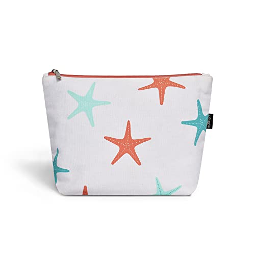 Eco Right Canvas Cosmetic Bag: Travel Makeup Pouch For Women & Girls, Zipper Purse Organizer, Stylish Canvas Cotton Aesthetic, Large Capacity, Toiletry Storage, Purse-friendly