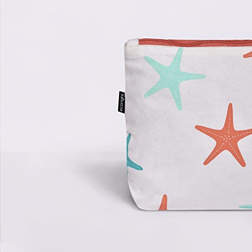 Eco Right Canvas Cosmetic Bag: Travel Makeup Pouch For Women & Girls, Zipper Purse Organizer, Stylish Canvas Cotton Aesthetic, Large Capacity, Toiletry Storage, Purse-friendly