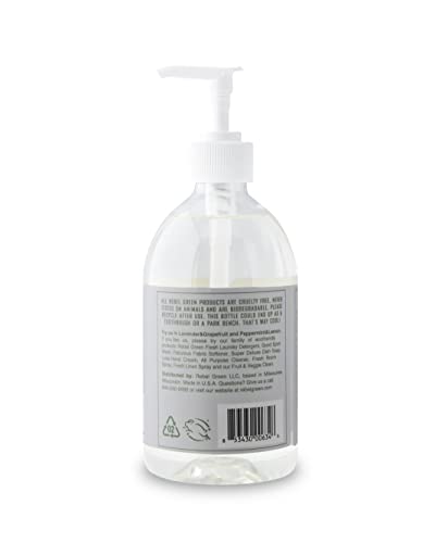 Rebel Green Liquid Hand Soap - Moisturizing Natural Bathroom & Kitchen Liquid Soap - Gentle Household Hand Wash (Unscented, 16.90 Fl Oz (Pack of 4))