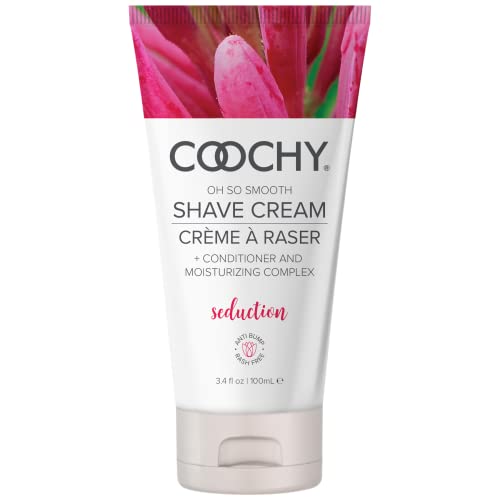 Coochy Intimate Shaving Cream | Shave Conditioner & Moisturizer for Face & Body | Ideal for Sensitive Skin Care, Anti-Bump | Seduction, 3.4 oz