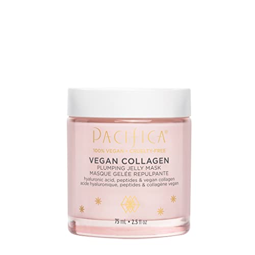 Pacifica Beauty Vegan Collagen Plumping Jelly Overnight Face Mask, Skincare, Peptide Moisturizer, Hyaluronic Acid, Squalane, Glass Skin, For All Skin Types, Vegan, 2.5 fl oz (1 Count)