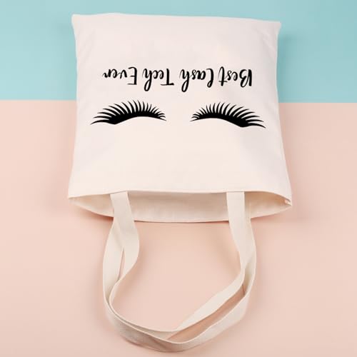 JNIAP Lash Tech Technician Gift For Women Lash Artist Eyelash Cosmetic Makeup Bag Estheticians Beautician Graduation Gift (Lash Tote)