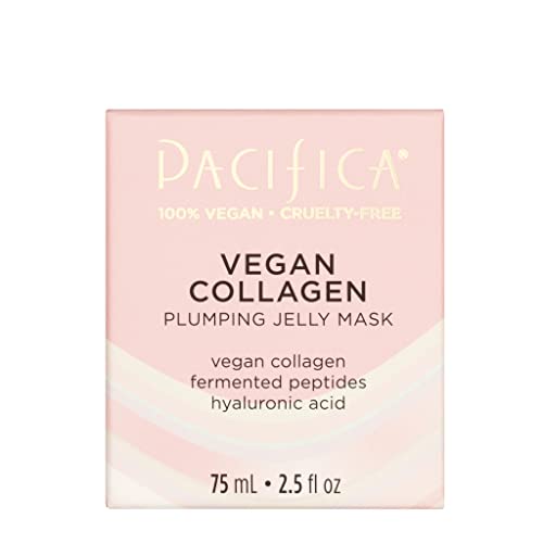 Pacifica Beauty Vegan Collagen Plumping Jelly Overnight Face Mask, Skincare, Peptide Moisturizer, Hyaluronic Acid, Squalane, Glass Skin, For All Skin Types, Vegan, 2.5 fl oz (1 Count)