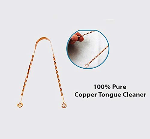 Wonder Care – Copper Tongue Cleaner Couples Pack | Copper Twister Cleaner | Tongue Cleaner Scraper for Adult | Ayurvedic Combo Pack Tongue Cleaner Scraper