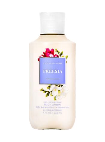 Bath and Body Works Super Smooth Body Lotion Sets Gift For Women 8 Oz (Freesia)