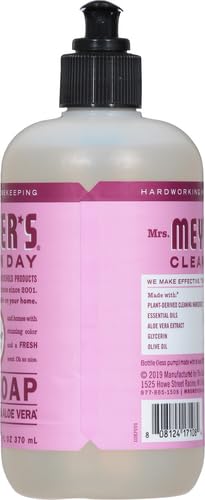 MRS. MEYER'S CLEAN DAY Hand Soap, Made with Essential Oils, Biodegradable Formula, Peony, 12.5 fl. oz