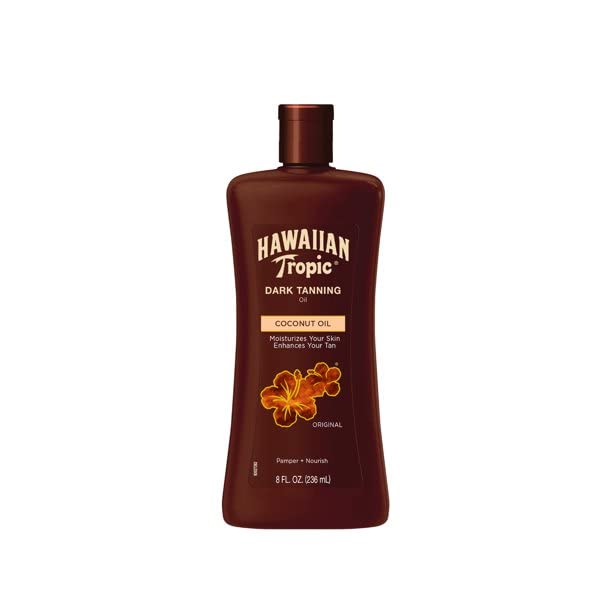 Hawaiian Tropic Dark Tanning Oil Original 8 oz (Pack of 2)