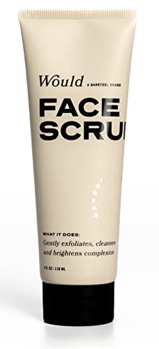 Would Exfoliating Face Scrub for Men by Barstool Sports, 4 fl. oz, Moisturizing Facial Wash, Improves Softness, and Helps Reduce Blemish Breakouts, Rinses Away Cleanly