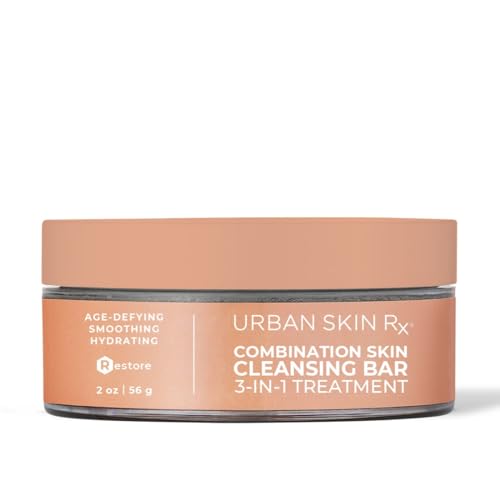 Urban Skin Rx Combination Skin Cleansing Bar | 3-in-1 Daily Cleanser, Exfoliator, and Mask Smooths, Hydrates, Improves the Appearance of Skin Tone + Texture, Formulated with Salicylic Acid | 2.0 Oz