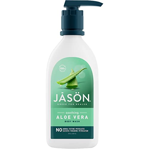 JASON Soothing Aloe Vera Body Wash, For a Gentle Feeling Clean, 30 Fluid Ounces