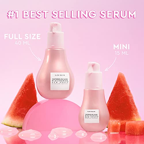 Glow Recipe Niacinamide Dew Drops Face Serum - Hydrating Korean Skincare & Illuminating Makeup Primer for Dewy, Glass Skin - Hyaluronic Acid Serum for Face Brightening, Plumping & Highlighting (15ml)