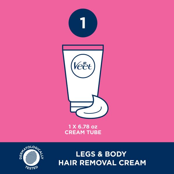 Hair Removal Cream ? VEET Legs & Body 3 in 1 Gel Cream Hair Remover, Sensitive Formula with Aloe Vera and Vitamin E, 6.78 fl ozTube (Pack of 3)