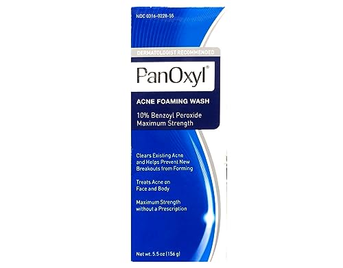 PanOxyl 10% Acne Foaming Wash 5.5 Ounce (Pack of 1)