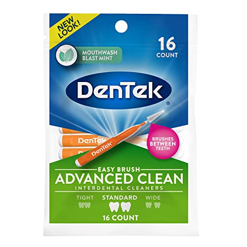 DenTek Easy Brush Interdental Cleaners, Standard, 16 Count, (Pack of 2)