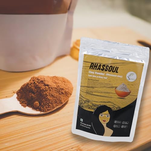 SVATV Rhassoul Clay powder | Ghassoul Clay | Face and Hair | Younger looking skin, Exfoliator - 227g, 8oz, Half Pound