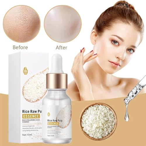 Skincare Gifts for Teenage Girls - Rice Raw Pulp Skin Care Sets & Kits - 5PCS Pamper Gifts for Women with Facial Cleanser-Eye Cream-Face Serum-Mask*2PCS - Gift Set for Firming Hydrating Skin