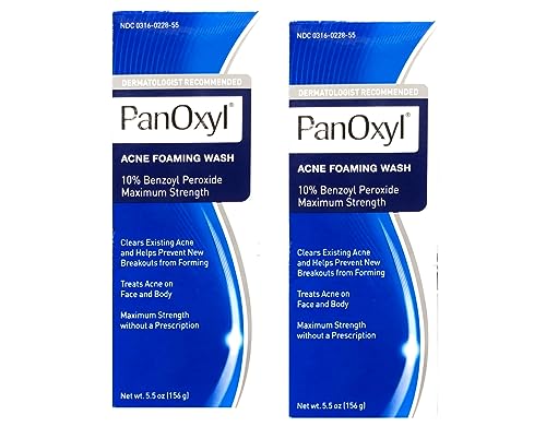 PanOxyl 10% Acne Foaming Wash 5.5 Ounce (Pack of 1)