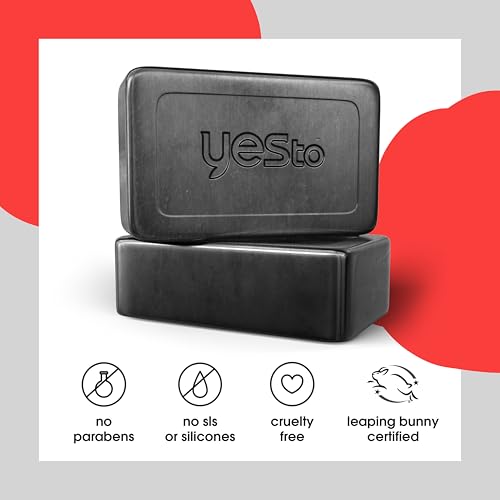 Yes To Tomatoes Clear Skin Activated Charcoal Bar Soap 7 Ounce (Pack of 3)