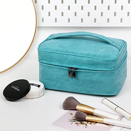 HIJJMAXX Makeup bag travel cosmetic bag makeup organizer bag travel make up bag Waterproof make up organizer bag makeup bags for women Girls.(Green)