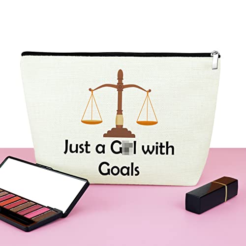 Mxrymvu Paralegal Gifts for Women Makeup Bag Appreciation Gift for Paralegal Law Cosmetic Bag School Student Graduation Gifts Future Lawyer Gift Birthday Gift Idea for Paralegal Travel Makeup Pouch