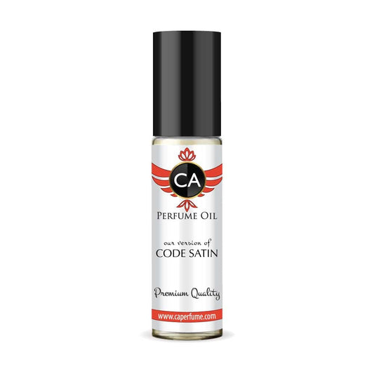 CA Perfume Impression of Code Satin For Women Replica Fragrance Body Oil Dupes Alcohol-Free Essential Aromatherapy Sample Travel Size Concentrated Long Lasting Attar Roll-On 0.3 Fl Oz/10ml