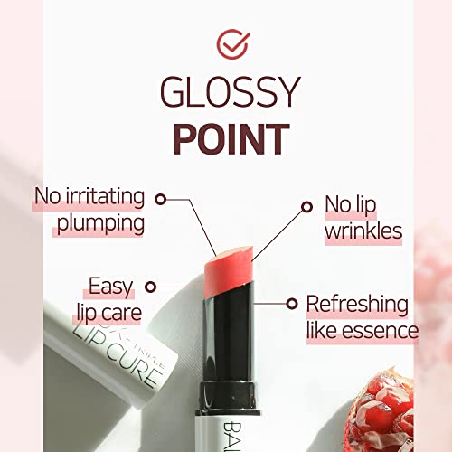 Natural Tinted Lip Balm Sold 4 Million Units in South Korea | Lux Triple Lip Cure Glossy Balm ATHENA (Red Orange)(0.17oz)