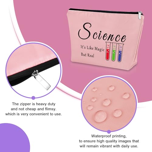 Sazuwu 2PCS Science Gifts for Adults Makeup Bag Scientist Gifts for Women Best Gifts for Science Lovers Cosmetic Bag Chemist Gifts Biology Gift Graduation Birthday Christmas Gifts Travel Pouch