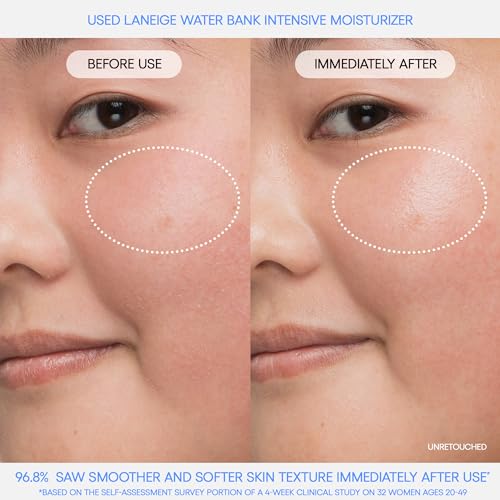 LANEIGE Water Bank Blue Hyaluronic Intensive Moisturizer Refill with Peptides + Squalane: Eczema-Prone Skin, Barrier-Boosting, Nourish, Dryness