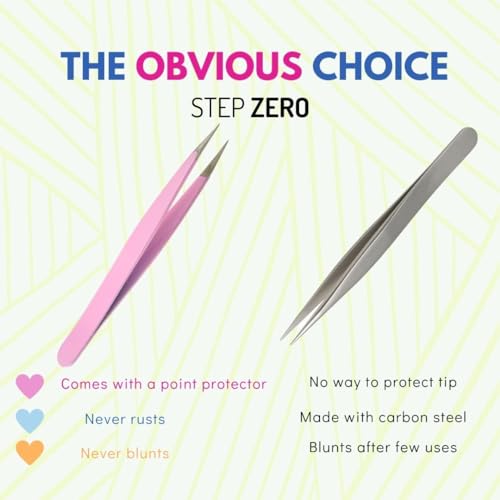 Best Tweezers for Women Facial Hair Ingrown Eyebrow shaper and Ingrown Hair Removal with pointed tip | Stainless Steel | PCOS-friendly For women ingrown, chin hair | Comes with tip protector