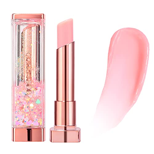 CORINGCO Sparkle Cute Changes Color Lip Balm #01 Ballerina｜ Colored Lip Cream Lip Gloss, Glitter Lip Care Lip Pack Birthday Gift Glitter Gift Sequin Shiny Spangle Lipbalm crema de labios de color