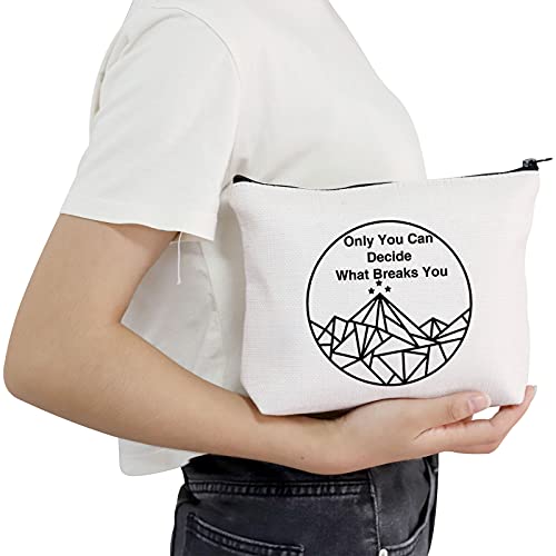 POFULL A Court of Thorns and Roses Inspired Cosmetic Bag Only You Can Decide What Breaks You Travel Cosmetic Pouch ACOMAF Night Court Gift (Only You Can Decide bag)