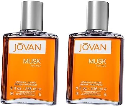 Jovan Musk Cologne Spray, Sexy Cologne for Men, Vegan Formula, 8.0oz (Pack of 2)