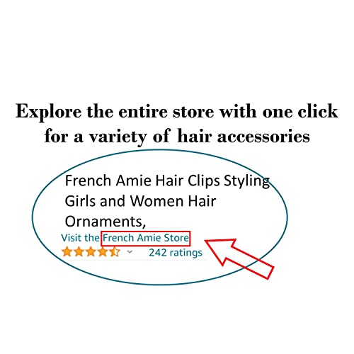 French Amie Long and Skinny Bar White Tokyo Large 4 1/4" Celluloid Acetate Handmade Automatic Hair Clip Barrette with No Slip Sturdy Silver Clasp for Women and Girls, Made in France (White Tokyo)