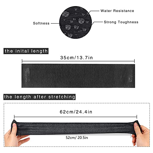 Barber Neck Strip 5 Rolls, ooloveminso Barber Accessories Barbershop Salon Supplies, Disposable Stretchy Neck Strip Hair Edge Paper for Haircuting Styling 500 Strips (Black)