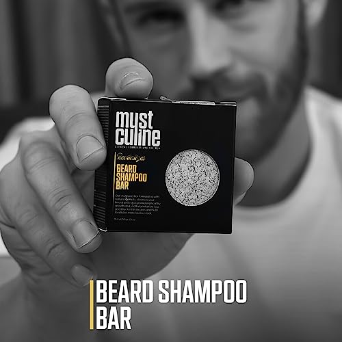 Mustculine Beard Shampoo Bar, Clean Your Beard with Growth and Hair Loss Effect, Hair Growth Shampoo Bar (4 Package)