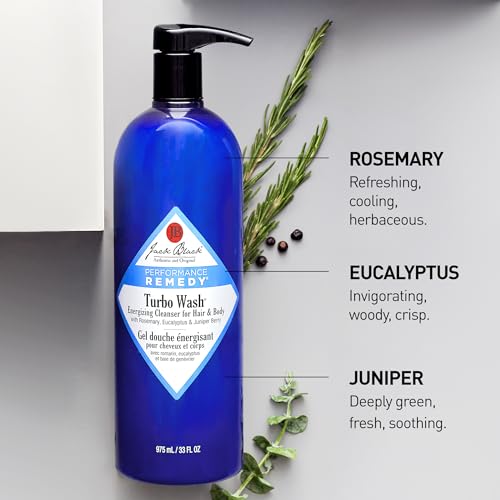 Jack Black Turbo Wash Energizing Cleanser for Hair & Body, 3 Fl Oz