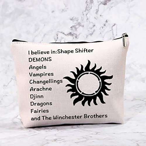 G2TUP the Winchester Brothers Halloween Cosmetic Makeup Bag Funny Accessories Pouch Fans Gifts (Winchester Brothers Black)