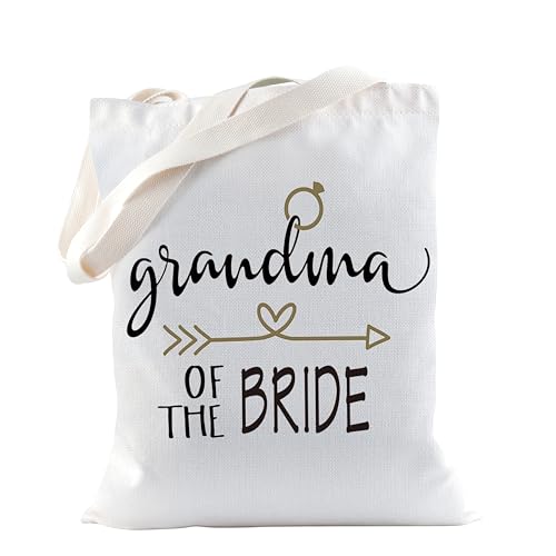 TSOTMO Grandma Grandmother Gift Groom Grandma Gift Grandma of The Groom canvas tote bags Wedding Dinner Gift (Bride canvas)