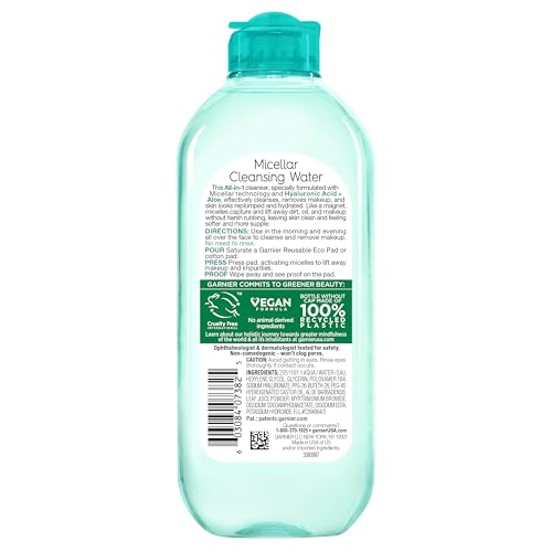 Garnier SkinActive Micellar Hyaluronic Acid Replumping Cleansing Water, 13.5 fl oz