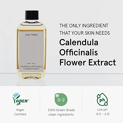 ONE THING Calendula Officinalis Flower Extract Toner 10.14 Fl Oz | Hydrating Soothing Vegan Facial Extracto, Smooth Soft Sensitive Oily Acne Prone Skin, Barrier Relief Sebum Control | Korean Skin Care