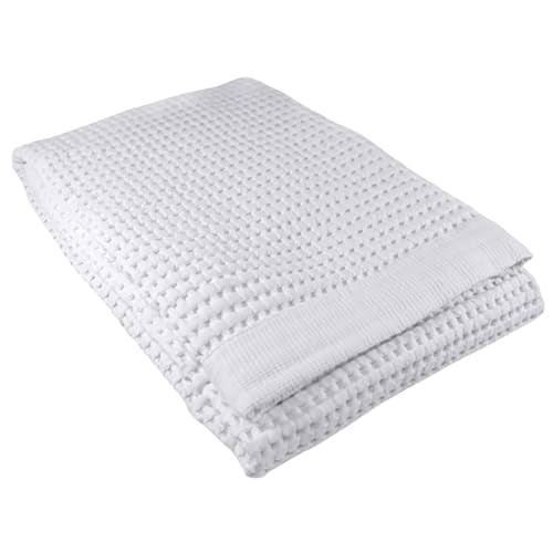 GILDEN TREE Waffle Towels Quick Dry Lint Free Thin Bath Towel, Modern Style (White)