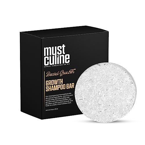 Mustculine Beard Shampoo Bar, Clean Your Beard with Growth and Hair Loss Effect, Hair Growth Shampoo Bar (4 Package)