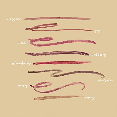 Honest Beauty Lip Crayon-Demi-Matte, Blossom | Lightweight, High-Impact Color with Jojoba Oil & Shea Butter | Paraben Free, Silicone Free, Dermatologist Tested, Cruelty Free | 0.105 oz.