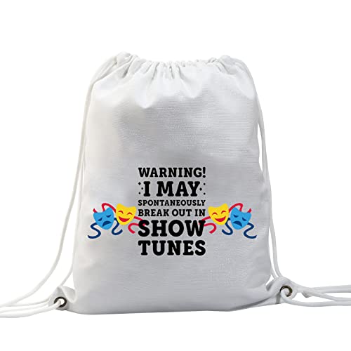 TSOTMO Warning I May Randomoly Break Out In Show Tunes Bag Theatre Novelty Backpack Broadway Musical Theater Gift (Show Pack)