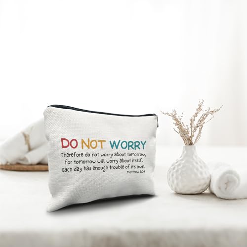 Nogrit Christian Makeup Cosmetic Bag,Bible Verse 1 Corinthians 13:4-8 Love Never Fails Makeup Travel Toiletry Bag,Christian Gifts for Women Faith Teen Girls Her