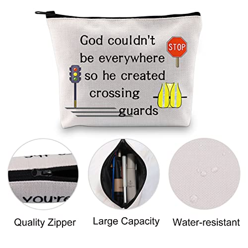 VAMSII Crossing Guard Gifts Lollipop lady Makeup Bag God Couldn’t be Everywhere He Created Crossing Guards Zip Bag (Crossing guards)